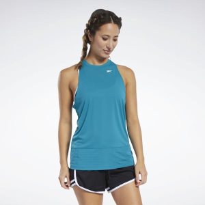 Reebok Workout Ready Mesh Panel Muskelshirt Damen - Türkis - DE 380-SZI